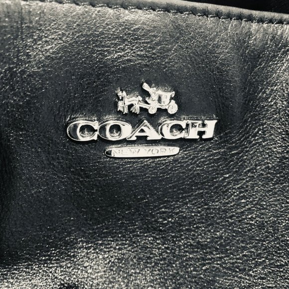 COACH Leather Shoulder Bag Black - Picture 6 of 8